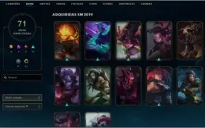 Conta LoL nível 320 platina na solo/duo