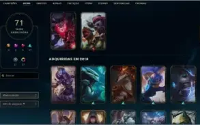 Conta LoL nível 320 platina na solo/duo