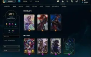 Conta lol 360 Skins Diamante 2, Todos campeoes
