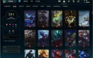 Conta lol 360 Skins Diamante 2, Todos campeoes