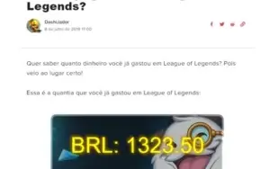Vendo conta no League of Legends