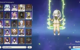 Raiden + arma assinatura + Zhongli + Nahida