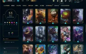 Unranked com 65 Champs e 53 Skins ( MONO SUP )