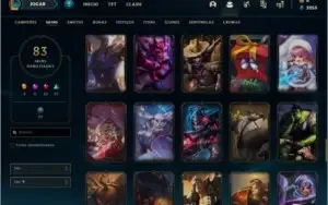 CONTA LOL 🌟 83 SKINS NO TOTAL 🌟 4 SKINS ULTIMATE