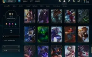 CONTA LOL 🌟 83 SKINS NO TOTAL 🌟 4 SKINS ULTIMATE