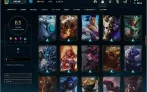 CONTA LOL 🌟 83 SKINS NO TOTAL 🌟 4 SKINS ULTIMATE