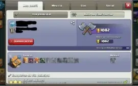 CONTA CLASH OF CLANS CV9 90% FULL