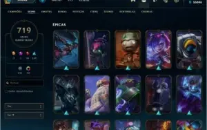 CONTA 700+ SKINS FULL CHAMP