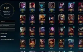 Conta d4 112 skins +22 cromas quase todos os champions