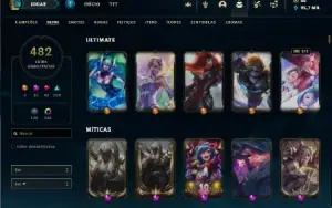 Esmeralda 1 com TODOS os champs e 482 Skins + 11 Prestigios