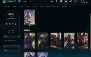 Esmeralda 1 com TODOS os champs e 482 Skins + 11 Prestigios