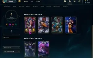 Conta prata 2 com 36 champs e 9 skins