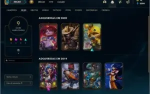 Conta prata 2 com 36 champs e 9 skins