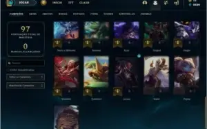 Conta prata 2 com 36 champs e 9 skins