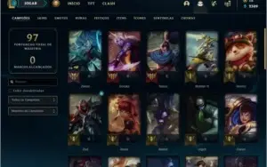 Conta prata 2 com 36 champs e 9 skins
