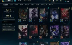 Conta League of legends ex mestre varias skin e foco no tft