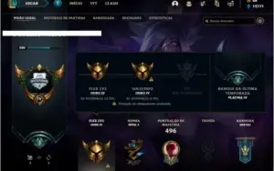 Conta ouro 4 com 122 champs e 171 skins (5 Vitoriosas)