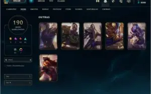 D2 190 skins - ótima conta