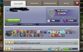 Conta Clash of clans,cv 9 quase full