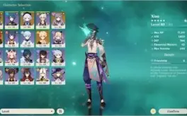 Conta AR51 com Xiao, Diluc C1, Qiqi, Keqing e Aquila Favonia