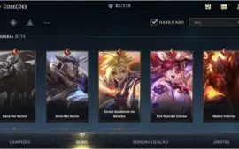 ESMERALDA IV + 32 SKINS + 1283 (RP) WILD CORES + 45 CAMPEÕES