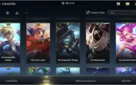 ESMERALDA IV + 32 SKINS + 1283 (RP) WILD CORES + 45 CAMPEÕES