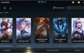 ESMERALDA IV + 32 SKINS + 1283 (RP) WILD CORES + 45 CAMPEÕES