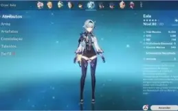 Xiao, Eula, Baal e Diluc + 2 armas T5