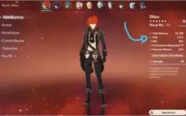 Xiao, Eula, Baal e Diluc + 2 armas T5