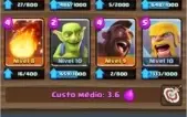 Conta lvl 10, 6 lendárias com 3600 troféus e 500 gemas