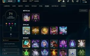 Conta ouro 3 com 87 Champs e 45 Skins + 1 Fragmento