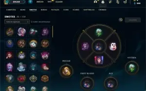 Conta ouro 3 com 87 Champs e 45 Skins + 1 Fragmento