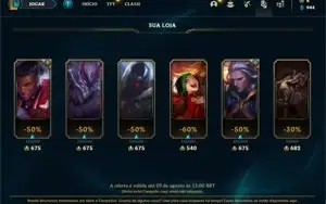 Conta ouro 3 com 87 Champs e 45 Skins + 1 Fragmento