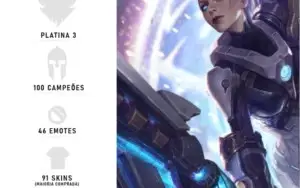 Conta League of Legends Platina 3 + 91 Skins + 100 Campeões