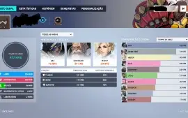 Conta Ow2 C/ 369 Skins + Skins All Stars 2019 + Doomfist Tr