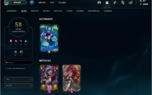 Conta Gold 2 com 58 skins
