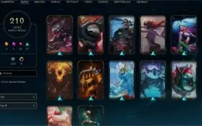 conta lol s1 210 skins  ouro4 pós md10  R$600 (negociavel)