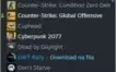 Conta steam com 100+ jogos premium com cyberpunk