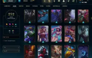 Esmeralda 1 com TODOS os Champs e 252 Skins ( MAIN ADC )