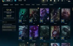 Conta prata 2 com 145 Champs e 192 Skins + 3 Ultimates