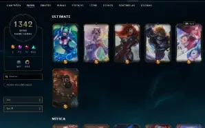 Conta lol criada em 2013 com 1340+ skins