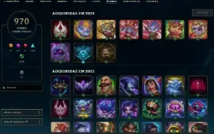 Conta lol criada em 2013 com 1340+ skins
