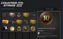 Conta Steam Medalha 10 E 5 Ano, Lealdade, Moeda Csgo.