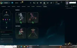 Conta de lol todos os campeões level 467 com 95 skins
