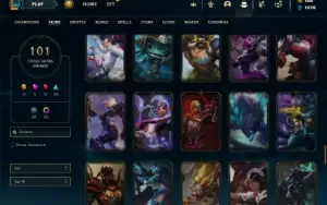 Ouro 4 com 100 Champs e 101 Skins + 45 Cromas
