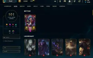 Ouro 4 com 100 Champs e 101 Skins + 45 Cromas
