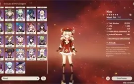 CONTA COM 6 PERSONAGENS 5 ESTRELAS E 3 ARMAS