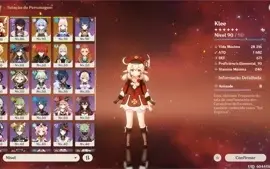 CONTA COM 6 PERSONAGENS 5 ESTRELAS E 3 ARMAS