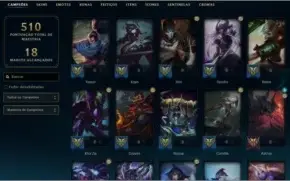 CONTA DIAMANTE COM 108 SKINS / TODOS OS CAMPEÕES