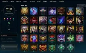 CONTA DIAMANTE COM 108 SKINS / TODOS OS CAMPEÕES
